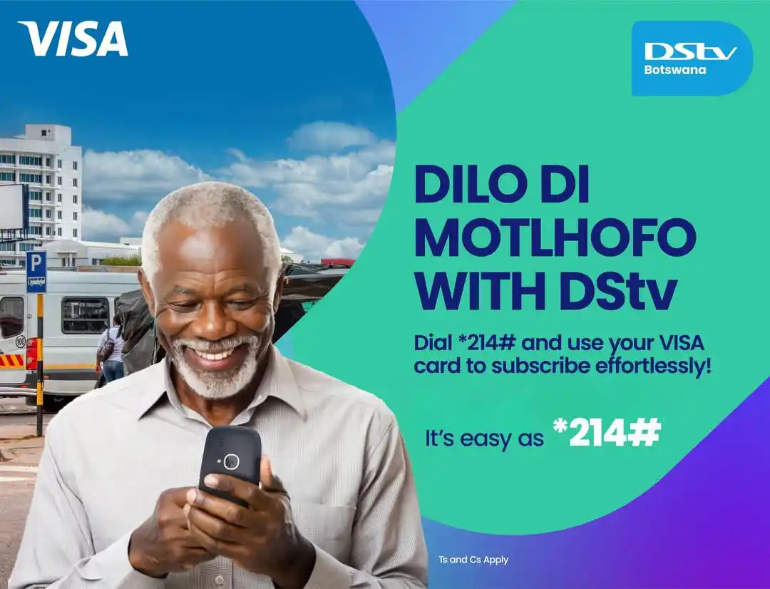 Image from DStv Botswana: DStv subscription made simple! Dial *214# and use your VISA card for e...