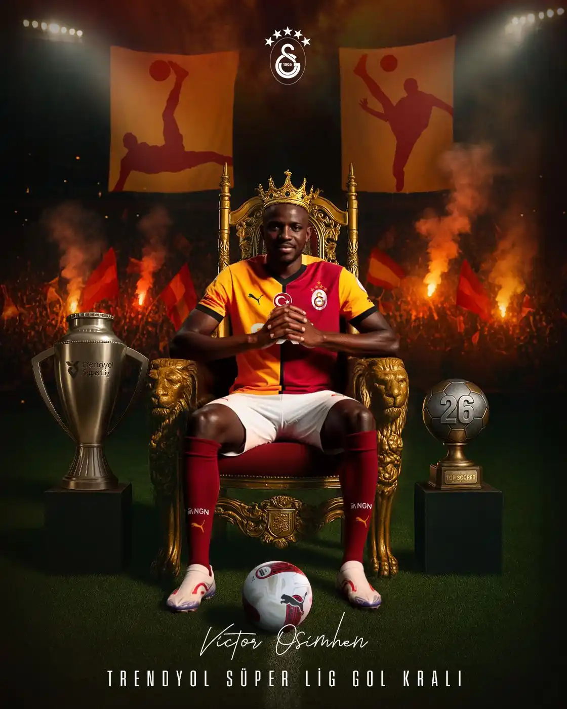 Image from Galatasaray: Trendyol Süper Lig 2024-2025 Şamil Ekinci Sezonu’nun gol kralı 𝐕𝐢𝐜�...
