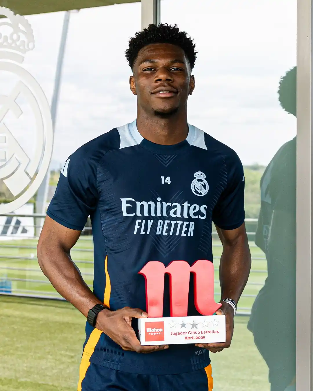 Image from Real Madrid C.F.: 🏆 Tchouameni ✨ Jugador Cinco Estrellas · April | Abril ⚽ Futbol Mahou...