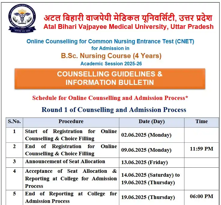Image from Sarkari Result SarkariResult.Com Official : UP CNET 2025 Online Counselling Start 🔀Registration 🔀Choice Filling ...