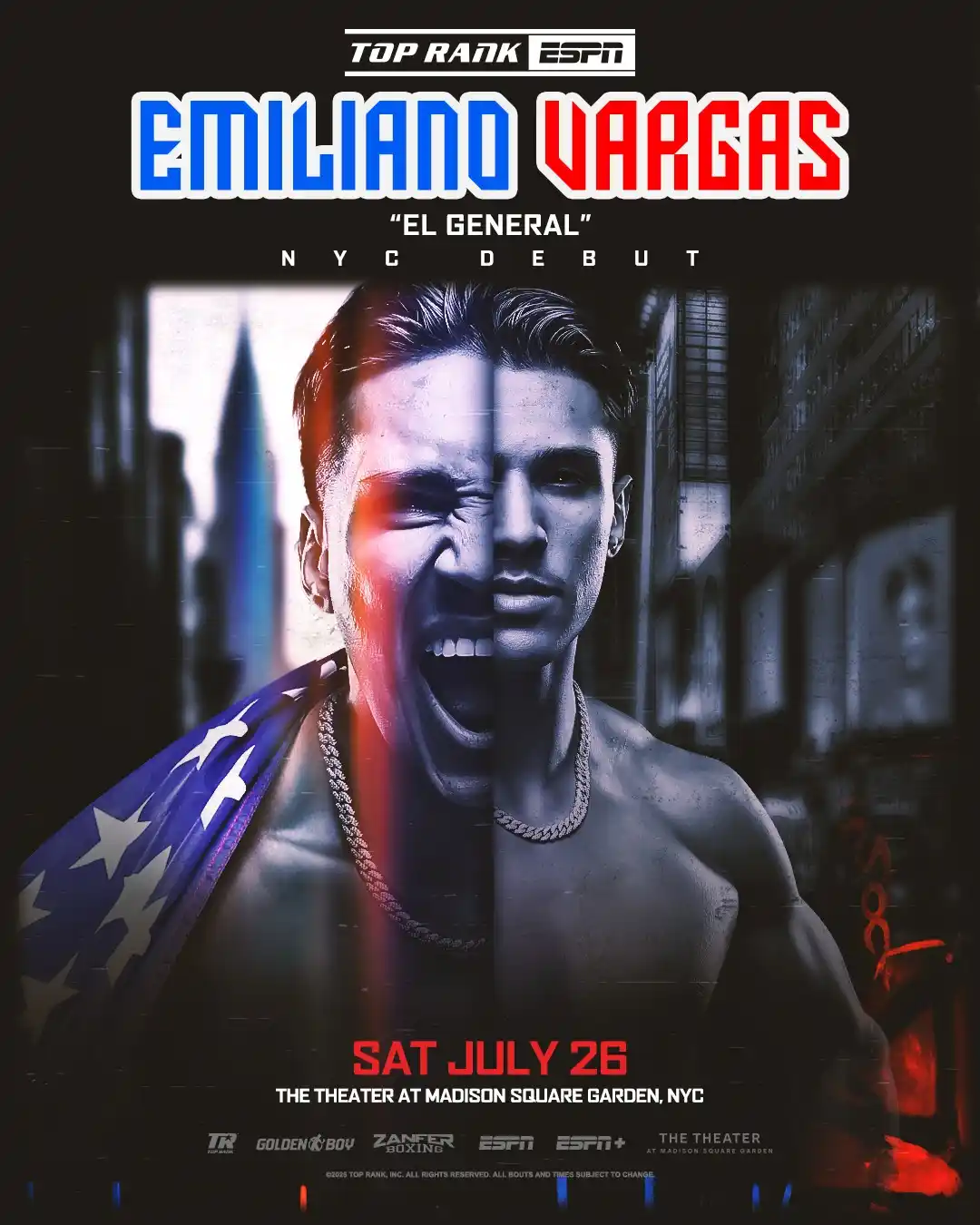 Image from Top Rank Boxing: RIGHT BACK AT IT 🪖 El General Emiliano Vargas joins the <a class="te...