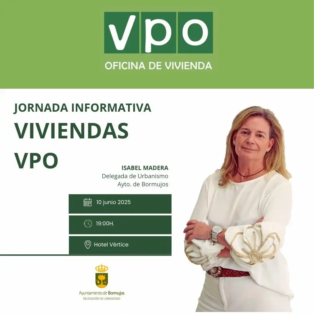Image from Ayuntamiento de Bormujos: 🟢 ABIERTA INSCRIPCIÓN PARA LAS JORNADAS INFORMATIVAS VPO Os invitamos...