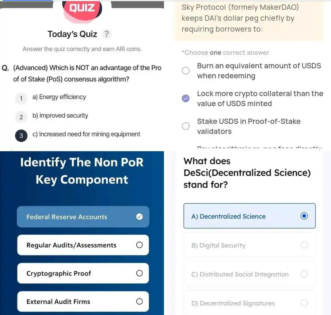 Image from mgraceLeGIT Hub: Among these Quizzes, I personally only concentrate on ARICHAIN as I do...