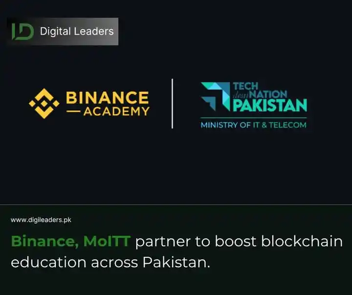 Image from Digital Leaders: Binance Academy and Pakistan’s Ministry of IT and Telecom have joined ...