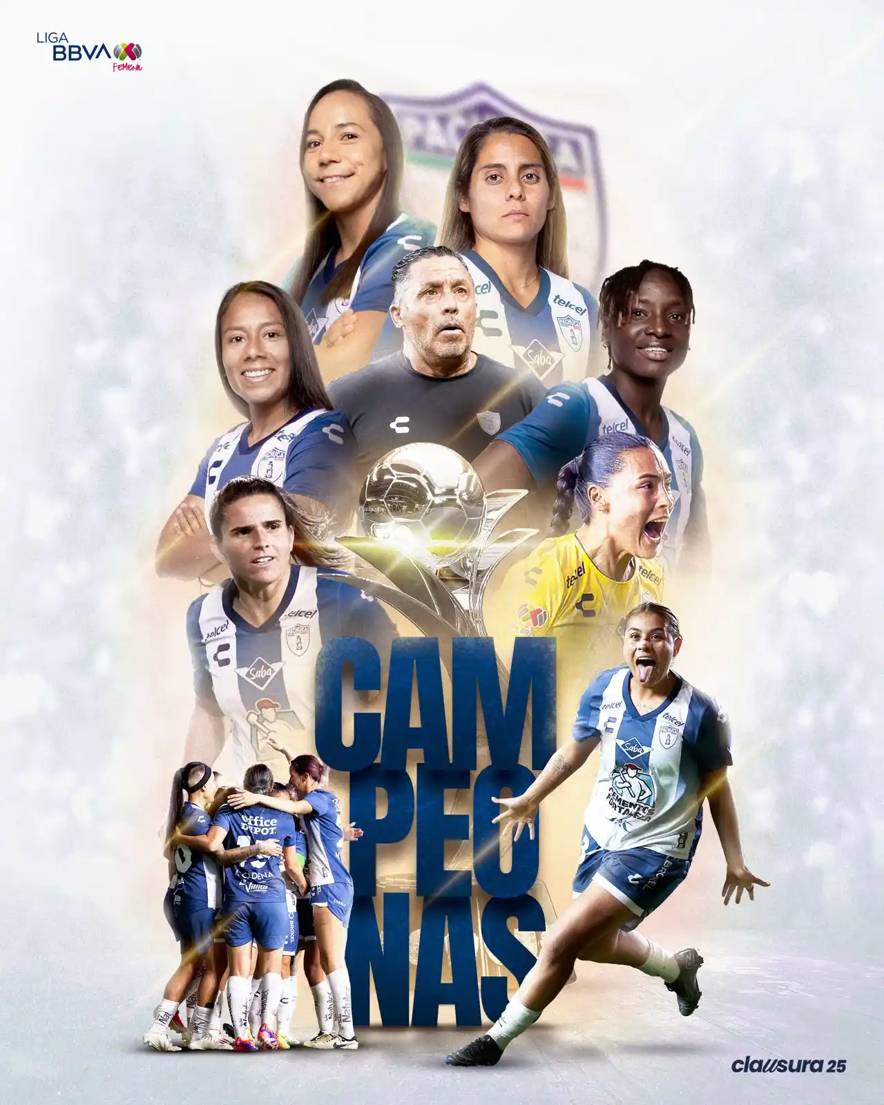 Image from Liga BBVA MX Femenil: 𝑪𝑨𝑴𝑷𝑬𝑶𝑵𝑨𝑺 🌟  👑 Pachuca hace historia y pone su nombre en le...