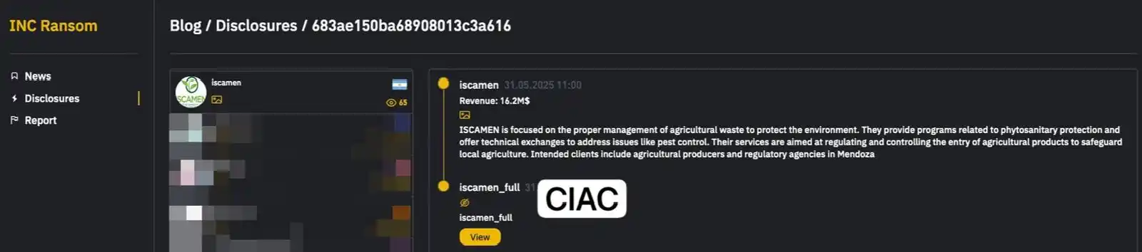 Image from CIAC = Canal de inteligencia de amenazas compartidas: 🚨CIAC Alerta: ⚠️ Nuevo <a class="text-blue-500 hover:underline cursor...