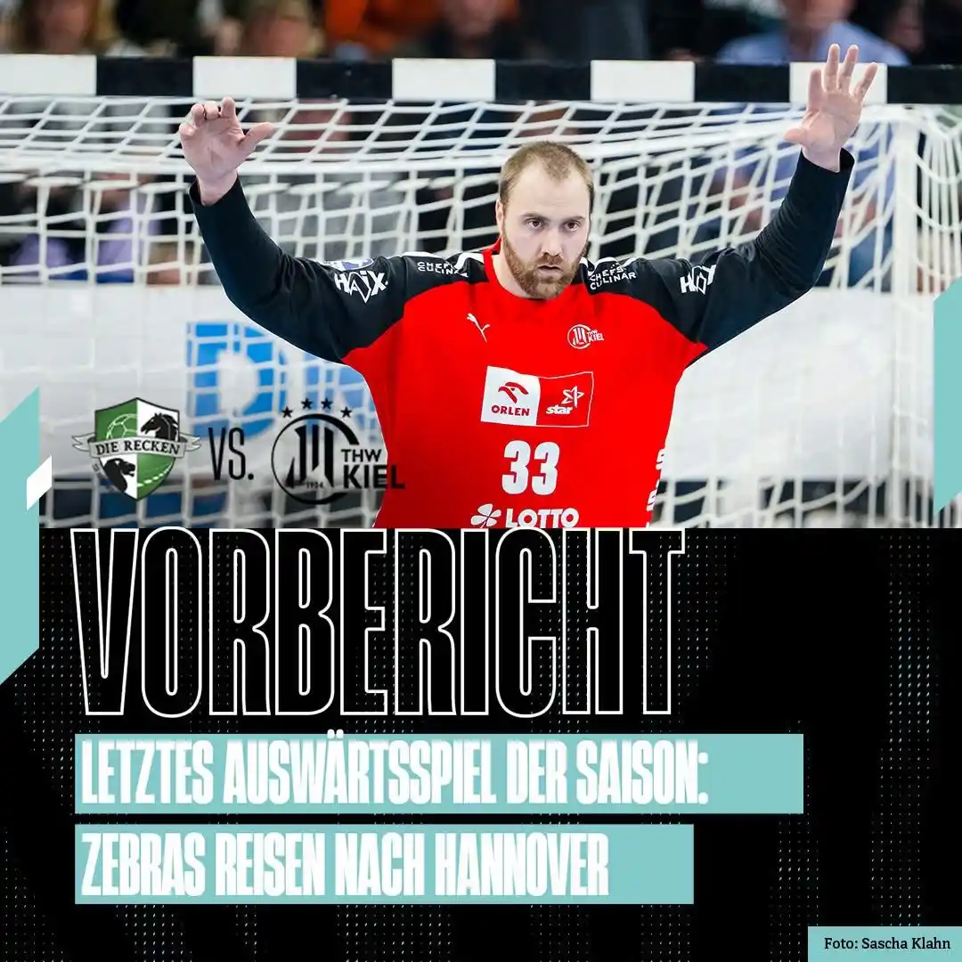Image from THW Kiel Handball: Das letzte Auswärtsspiel der Saison: Unsere Zebras reisen nach Hannove...