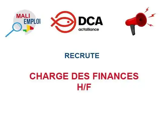 Image from Mali Emploi🇲🇱🇲🇱: 🔥🔥🔥🔥🔥🔥🔥🔥🔥  DCA RECRUTE FINANCE OFFICER (CHARGE DES FINANCES) ...
