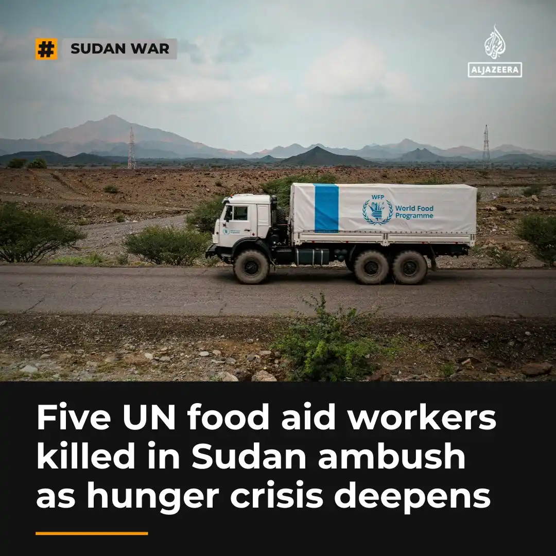 Image from Al Jazeera English : Deadly attack on United Nations convoy in Sudan disrupts aid to hunger...