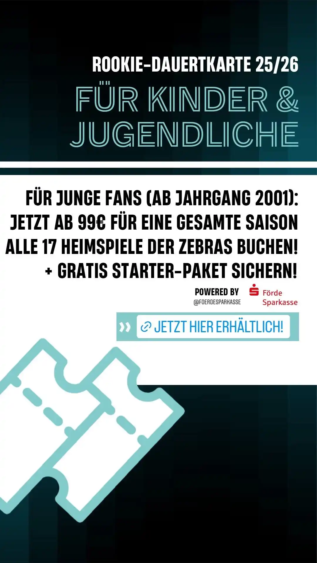 Image from THW Kiel Handball: Ein paar Infos zur Rookie-Dauerkarte!🎫 Powered by Förde Sparkasse! ...