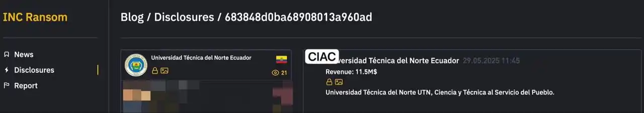 Image from CIAC = Canal de inteligencia de amenazas compartidas: El grupo <a class="text-blue-500 hover:underline cursor-pointer" href=...