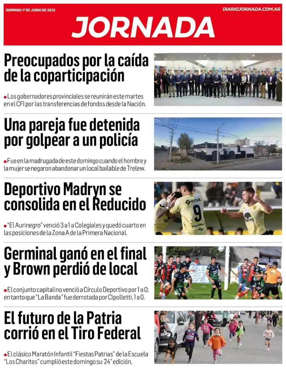 Image from Diario Jornada: • *EN EL CFI / Gobernadores se reunirán, preocupados por el derrumbe d...