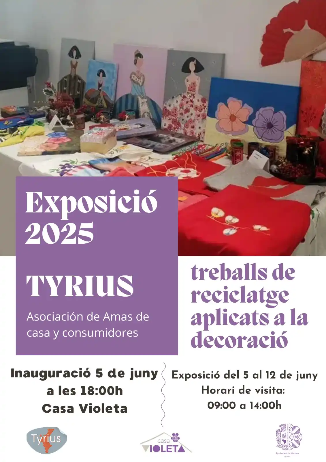 Image from Ajuntament de Manises: *EXPOSICIÓ TYRIUS* 🧶🎨 Treballs de reciclatge aplicats a la decoració...