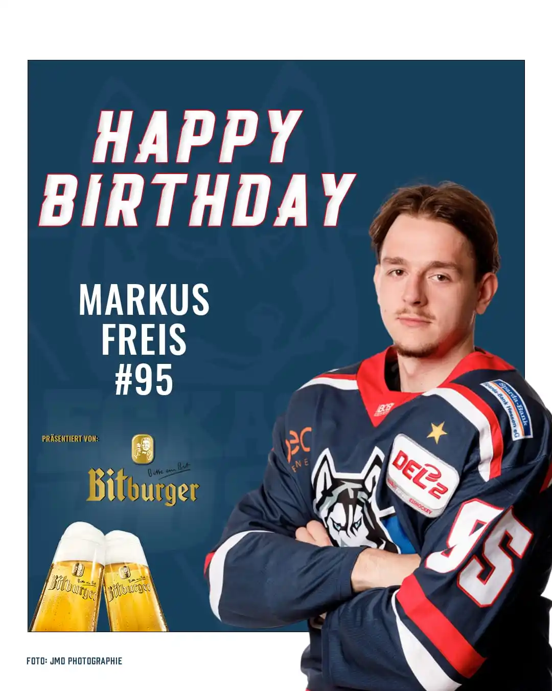 Image from Kassel Huskies: Happy Birthday, Markus! 🎉🎈🎁  Zusammen mit Bitburger gratulieren wir...