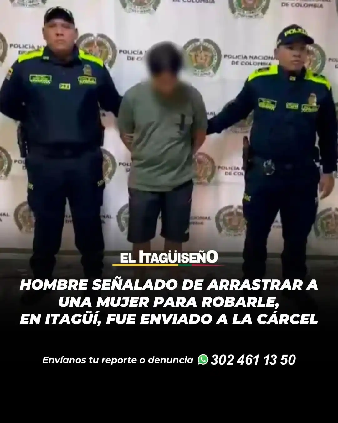 Image from Noticias Metropolitana: *Hombre señalado de arrastrar a una mujer para robarle, en Itagüí, fue...