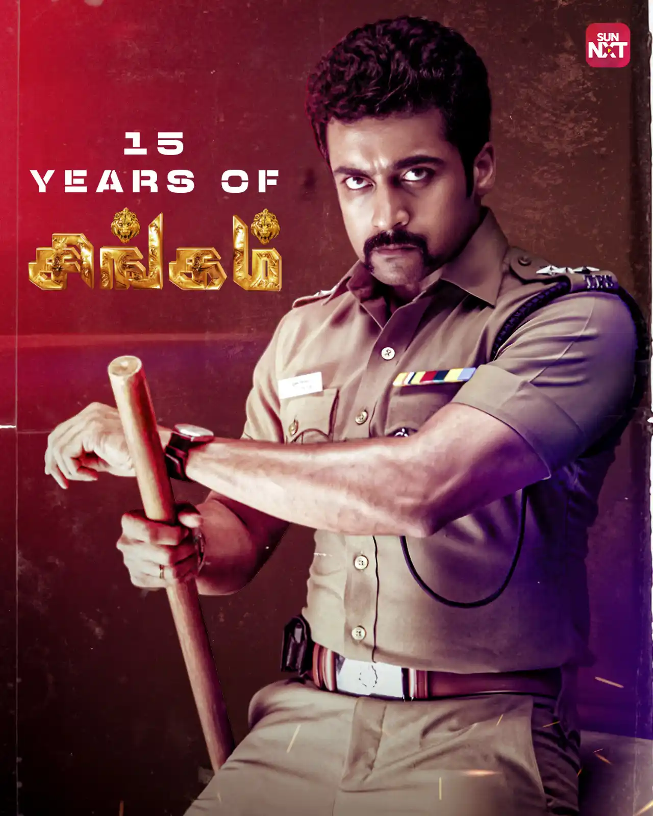 Image from Sun NXT: It’s been 15 years since the Duraisamy hunt began! 🦁🔥  Watch Singam ...