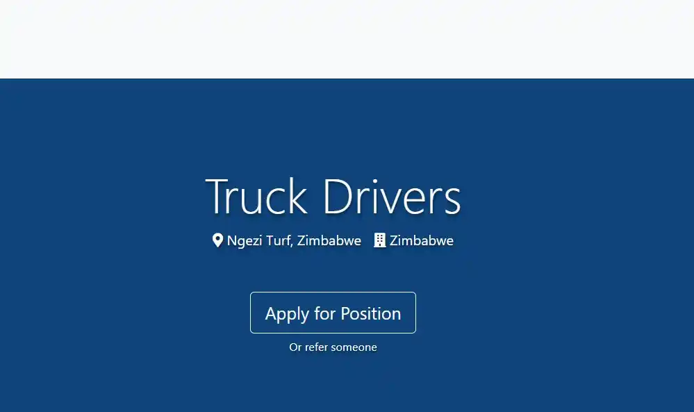 Image from ApplyNOW Zimbabwe: JOB VACANCY 📢 Truck Drivers (Light Duty) wanted at Zimplats… Apply No...
