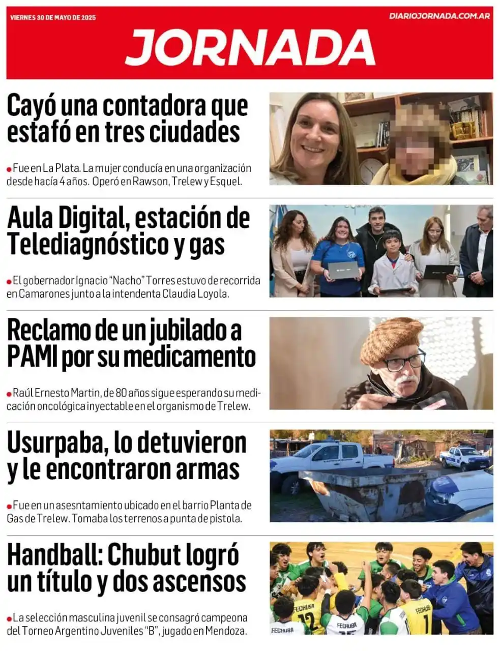Image from Diario Jornada: • *LA PLATA / Cayó una contadora que estafó en Trelew, Rawson y Esquel...