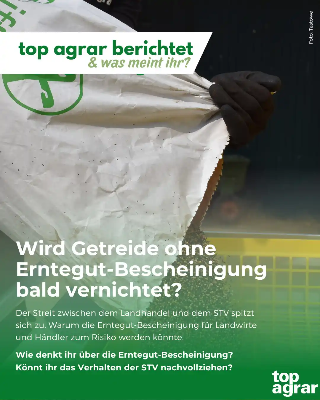 Image from top agrar: 🌱⁉️Letztes Jahr gab es viel Wirbel um die Erntegut-Bescheinigung. Jet...