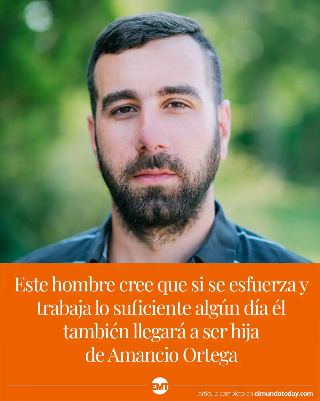 Image from El Mundo Today: "Lo importante es no rendirse, madrugar lo que sea necesario, trabajar...