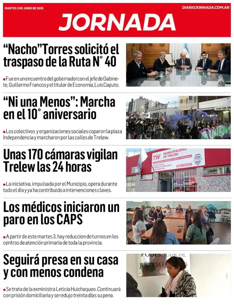 Image from Diario Jornada: • *OBRAS / Torres formalizó ante Nación el pedido de traspaso de la Ru...