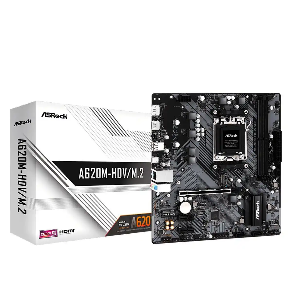 Image from Caça Preço Do Rocha !: 🆘 Placa Mãe ASRock A620M-HDV/M.2, Chipset A620, AMD AM5, M-ATX, DDR5,...