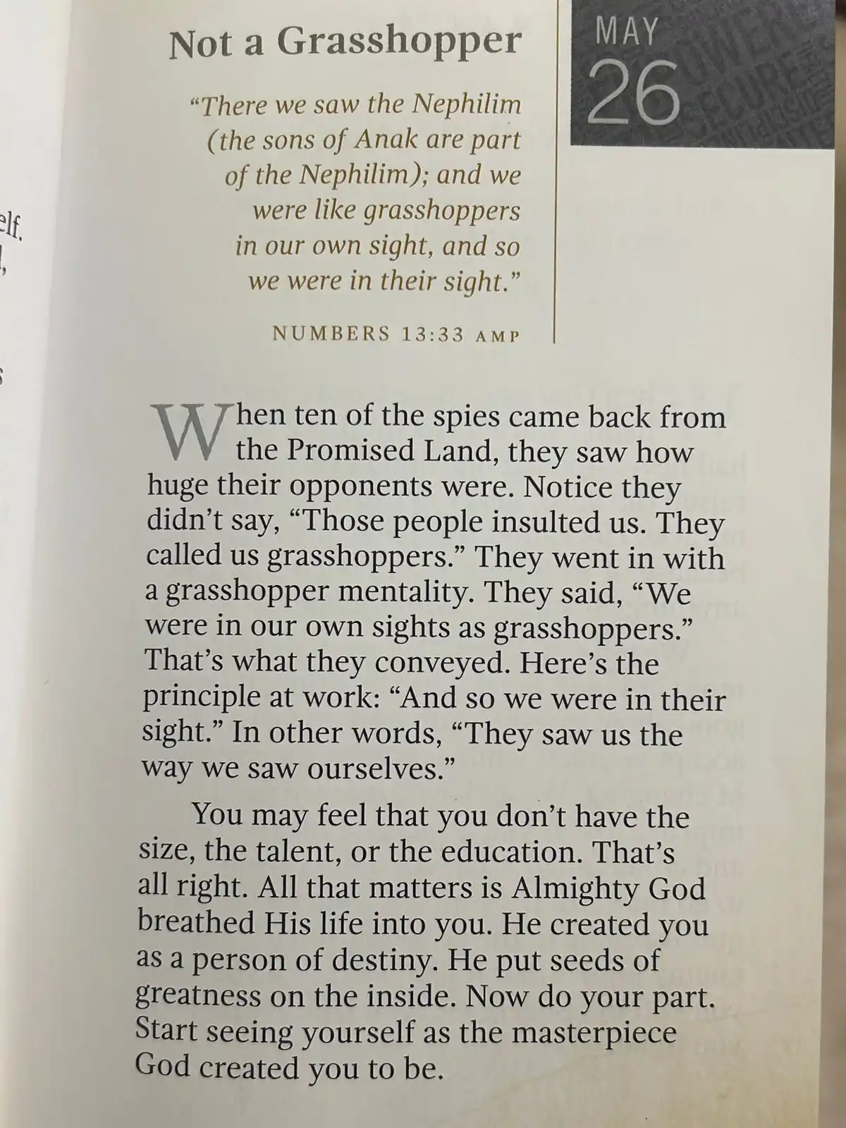 Daily Spiritual Food with DG post