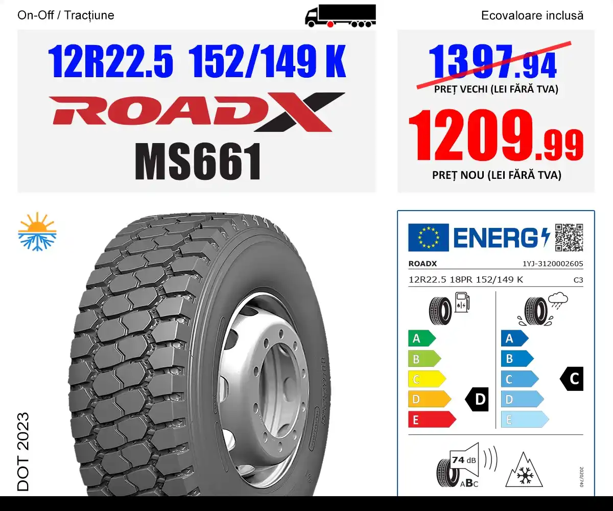 Image from ALCAR Wheelbase Romania: *Prețuri excelente la anvelope de camion ROADX din stocul local* Valab...