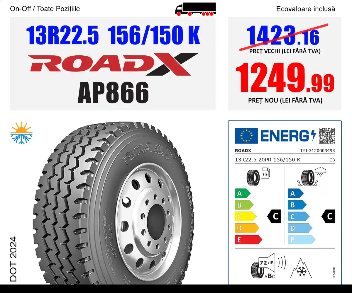 Image from ALCAR Wheelbase Romania: *Prețuri excelente la anvelope de camion ROADX din stocul local* Valab...