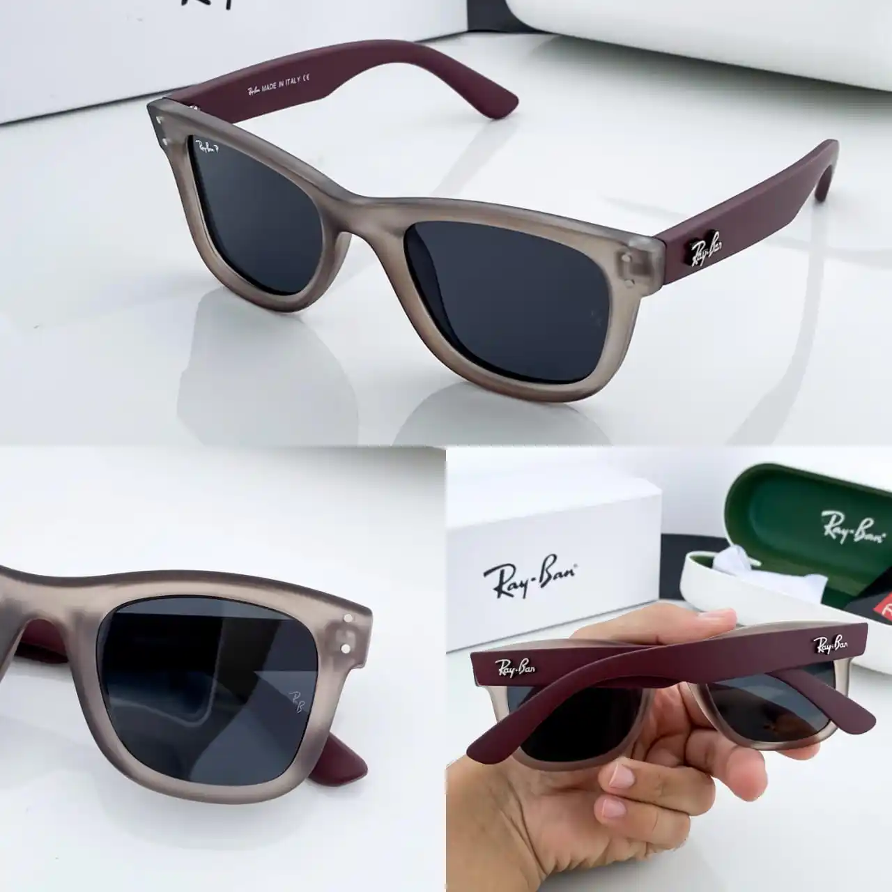 Image from CAPTAIN MENS BOUTIQUE: *RAY-BAN* 😎😎😎 *BLACK RED* ARTICLE NUM-0502 Only- *600*/- SHIPPING c...