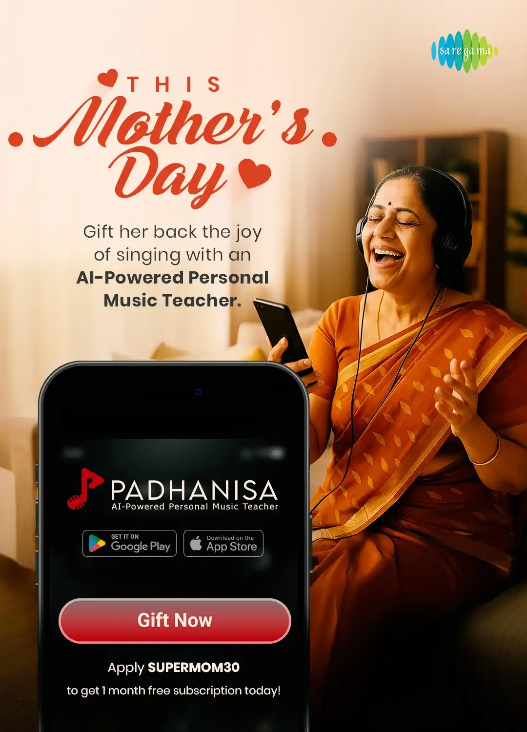 Image from Saregama Carvaan: She paused her passion to raise you with love and music. 🎁*This Moth...