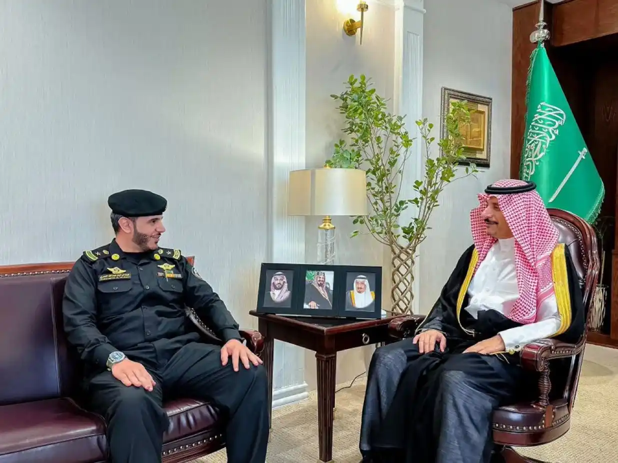 Image from عاجل الحفر : سمو محافظ حفرالباطن الأمير عبدالرحمن بن عبدالله بن فيصل يستقبل قا...