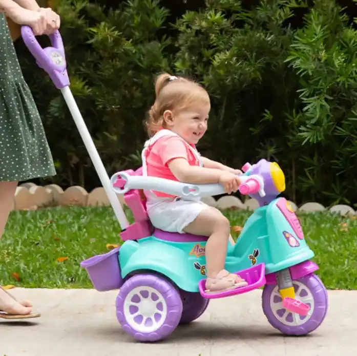 Image from DONA ONÇA PROMOÇÕES 🐆: 🚨 SUAS COSTAS VÃO AGRADECER 📢 Triciclo Carrinho Passeio Infantil Emp...