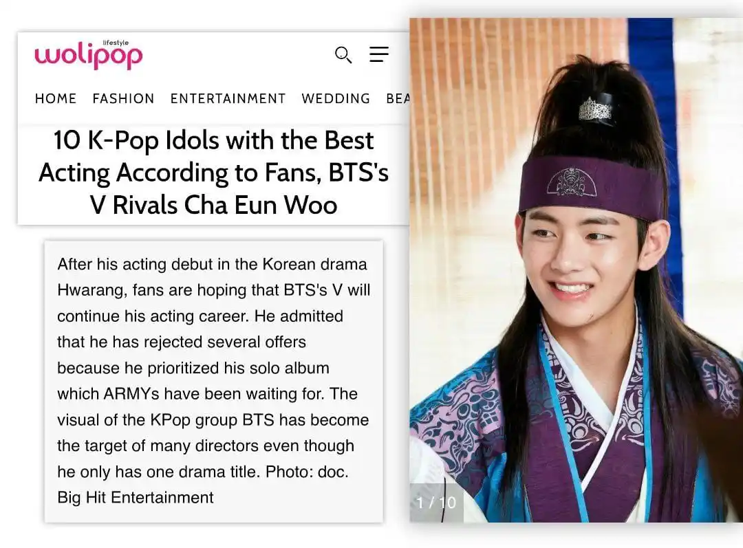 Image from 🇧🇷⃞🫟   ֢֢ˢᵘᵖᵖᵒʳᵗ𝐀𝐑𝐌𝐘𝐍𝐄𝐖𝐒: *_⭐ ~ `Taehyung` foi escolhido como o primeiro ídolo com as melhores h...