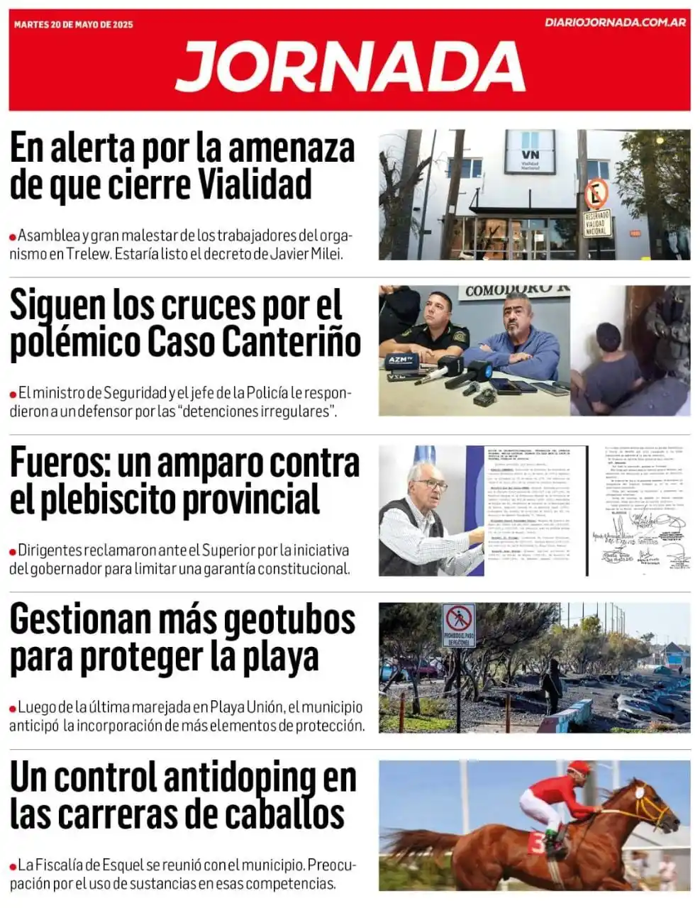 Image from Diario Jornada: • *TRELEW / Reacción ante la amenaza de cierre de Vialidad Nacional* �...