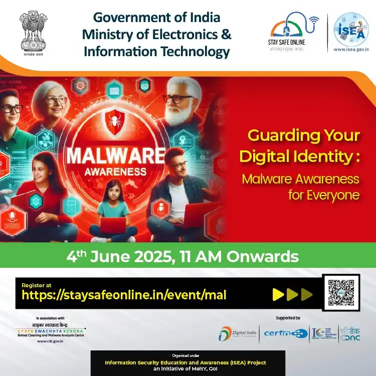 Image from ISEA - Cybersecurity Awareness & Digital Safety Updates : Webinar topic: Guarding Your Digital Identity: Malware Awareness for E...