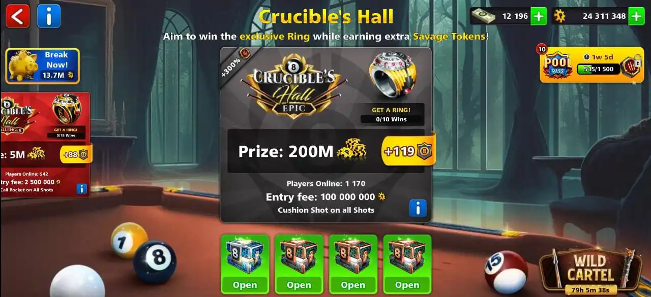 Image from TAYYAB GAMER: ```200m``` 😵💫🔥 First Time in 8BallPool History !!!...