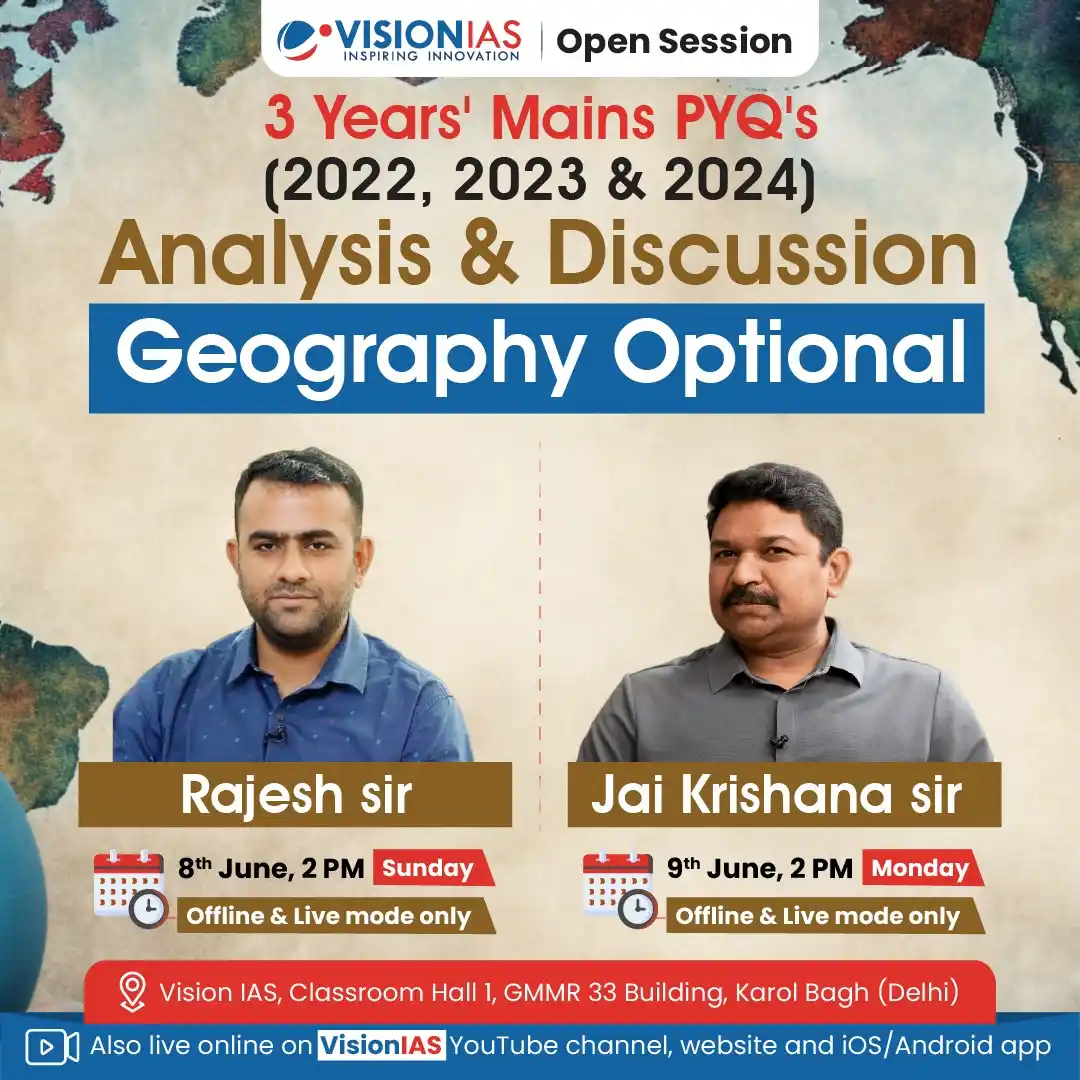 Image from Vision IAS: 3 Years Mains PYQ (2022 , 2023 & 2024) | Analysis & Discussion | Geogr...