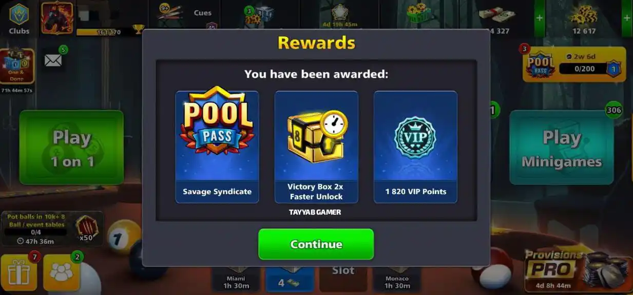 Image from TAYYAB GAMER: 8BallPool New PoolPass ```(SAVAGE SYNDICATE)``` Available On (Che...