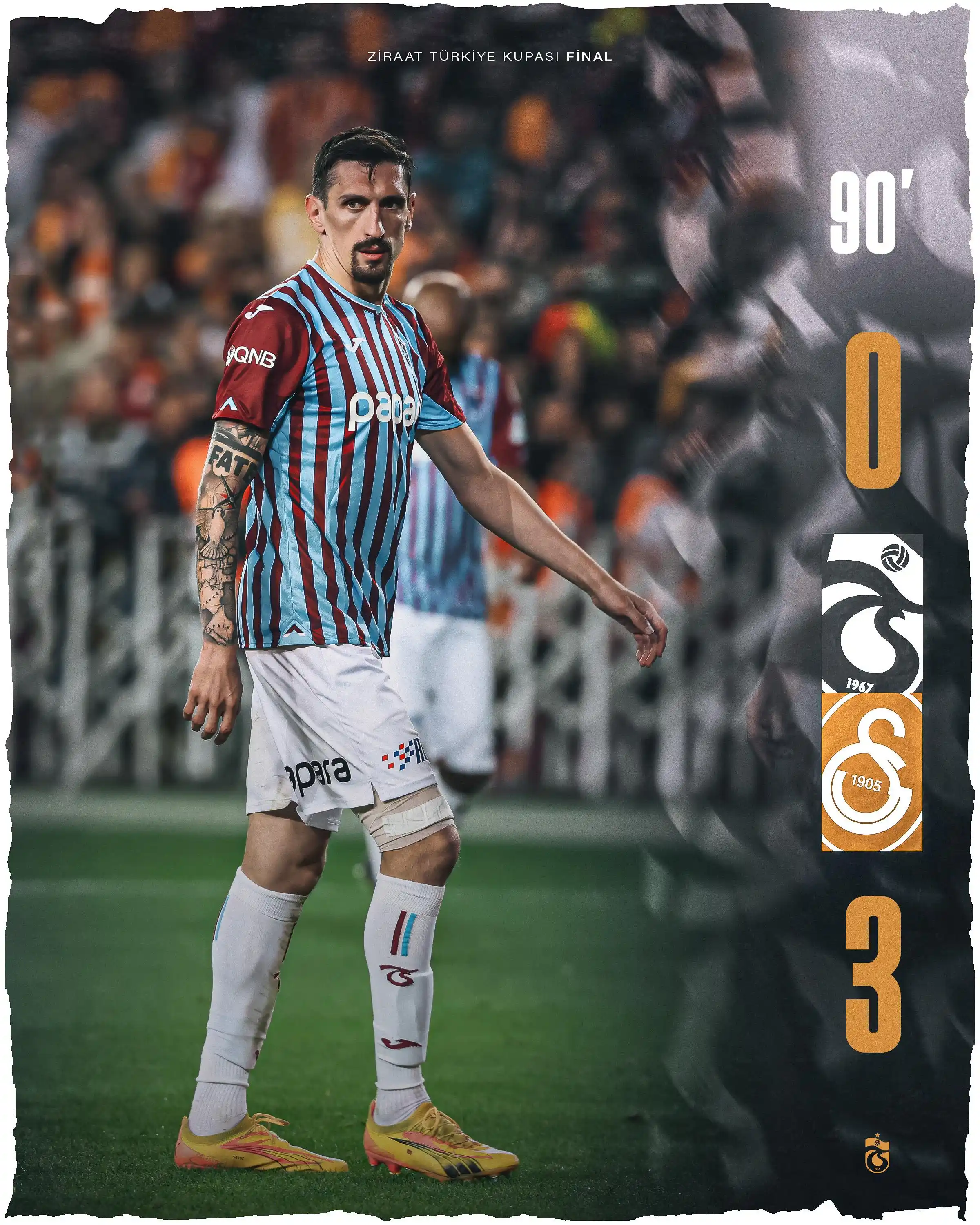 Image from Trabzonspor: ⏱ 90' Karşılaşma sona erdi. Trabzonspor 0-3 Galatasaray <a class="te...