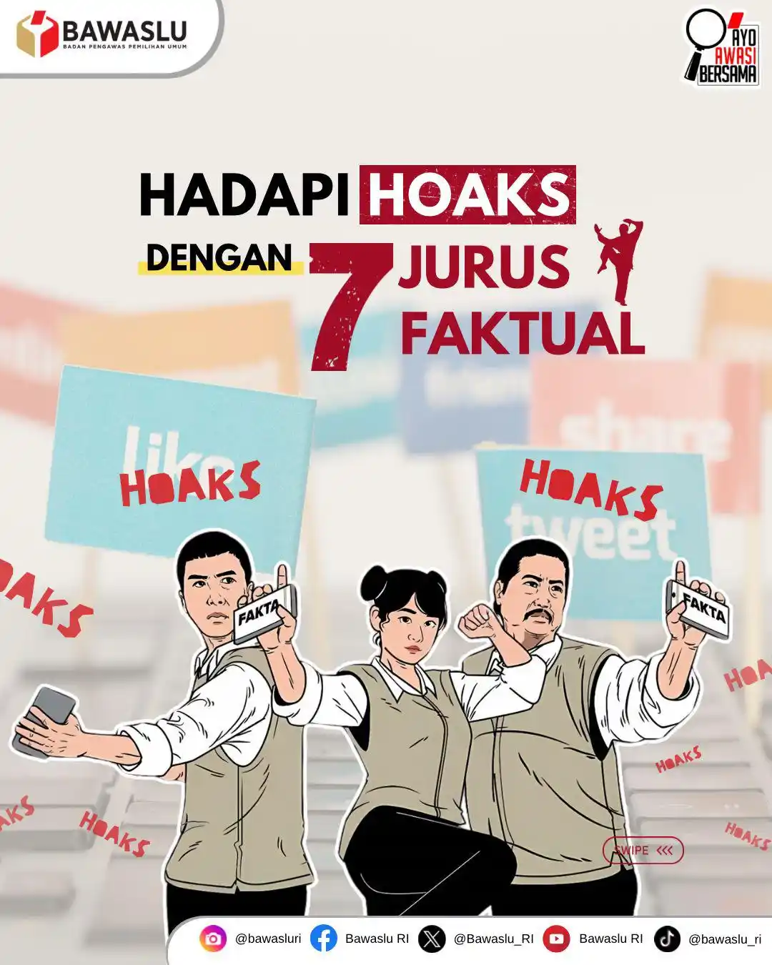 Image from Bawaslu RI: Akhir pekan, waktunya scrolling media sosial dan pantau dunia maya. Na...