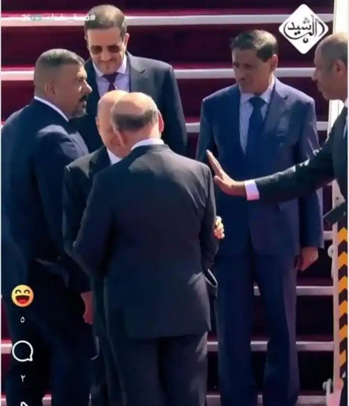 Image from #عاجــــــــل_حضرموت_نيوز 🌍: 🚨 *العليمي في قمة العراق.. صحيفة مصرية تصفه بالمقيم في السعودية وإحرا...