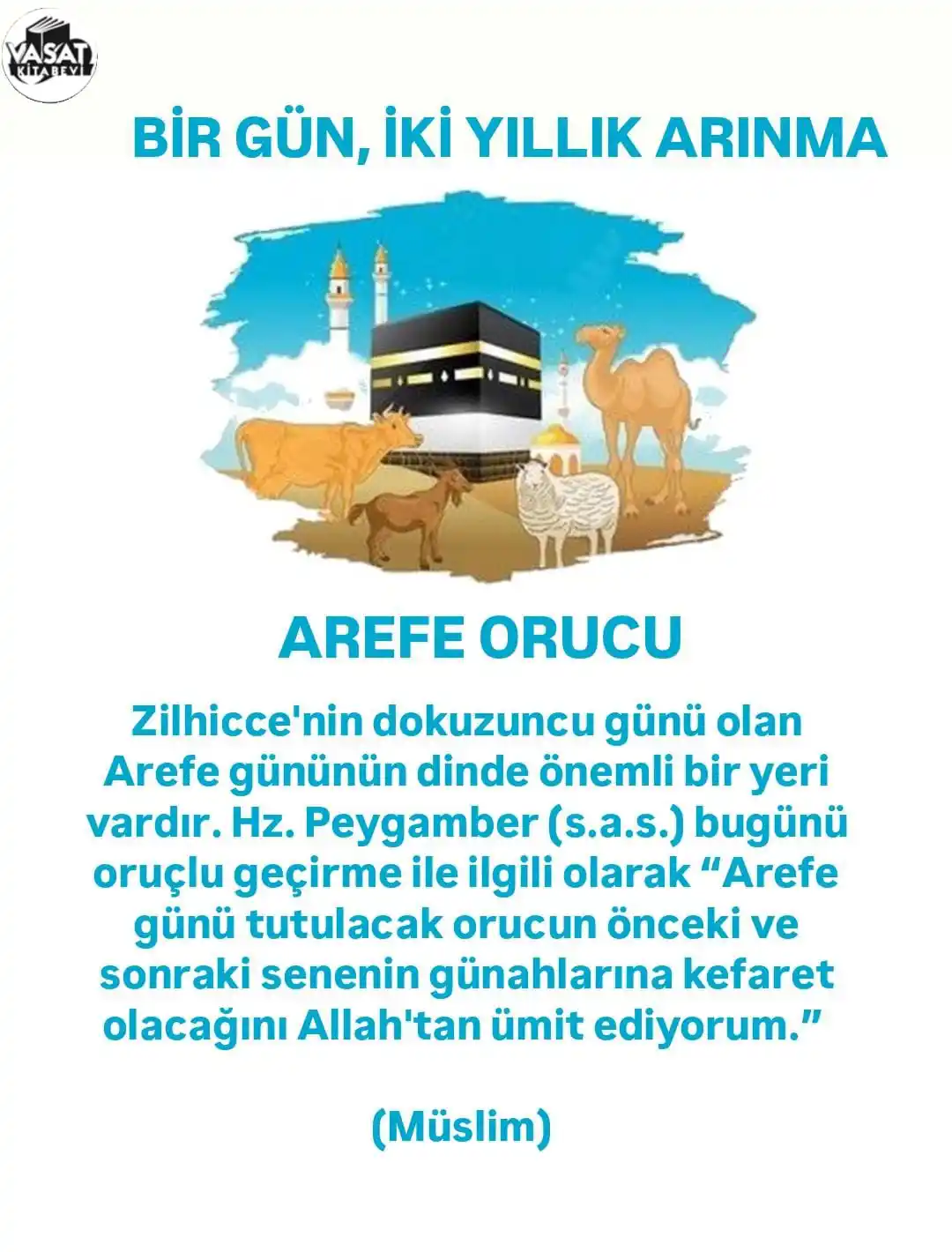 Image from VASAT KİTABEVİ: 📿 Arefe Günü | Dua ve Arınma Vakti Yarın Arefe… Kalplerin en çok yumu...