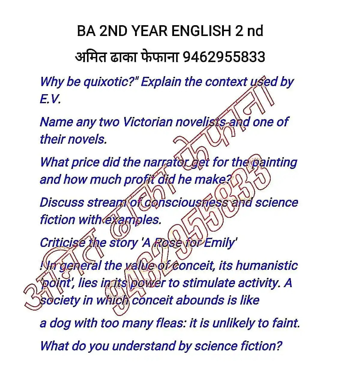 MGSU GUESS PAPER post