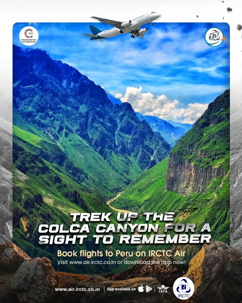 Image from IRCTC Official: Behold the green valleys, the Colca river and remote villages from ato...