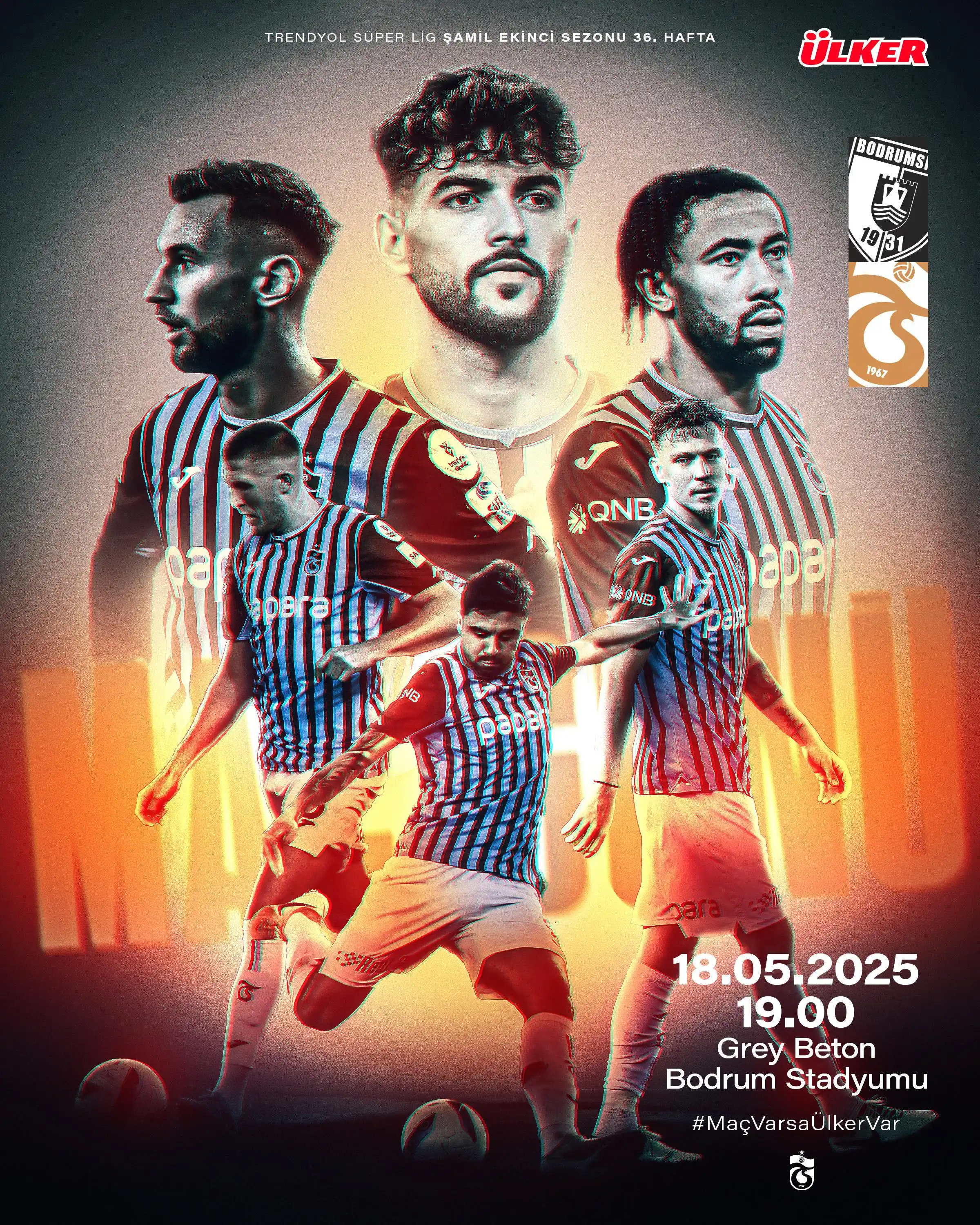 Image from Trabzonspor: 🔥 Bugün ❤️💙 🆚 Sipay Bodrum FK ⏰ 19.00 🏟 Grey Beton Bodrum Stadyumu...