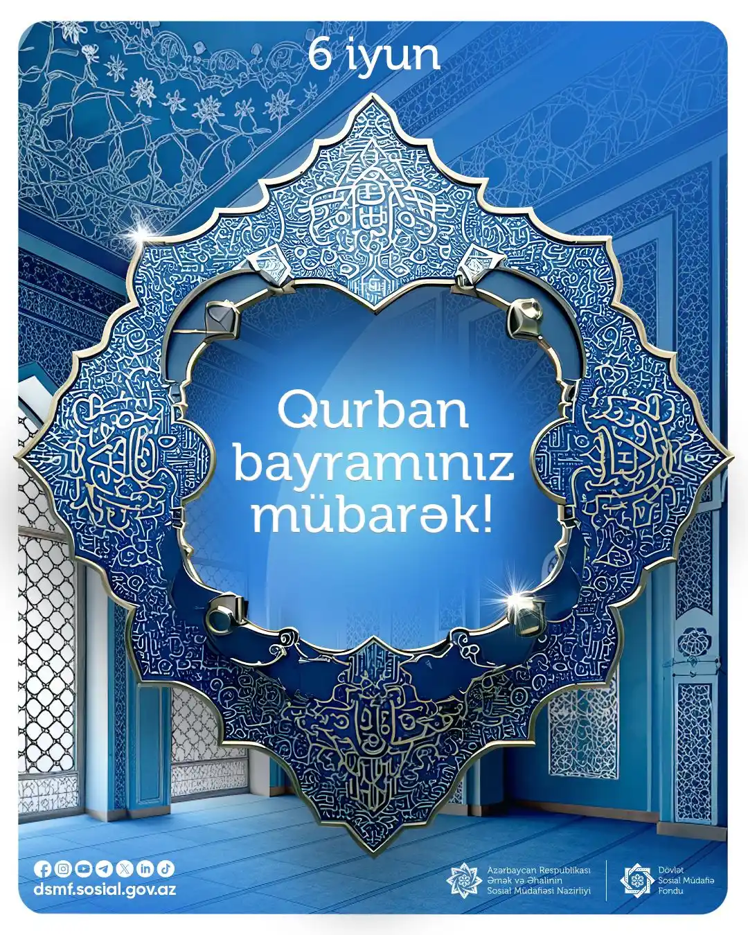 Image from Dövlət Sosial Müdafiə Fondu: Bütün dünya müsəlmanlarını müqəddəs Qurban bayramı münasibətilə təbrik...
