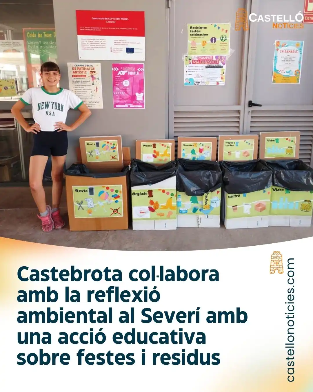 Image from InfoCastelló: Castebrota col·labora amb la reflexió ambiental al Severí amb una acci...
