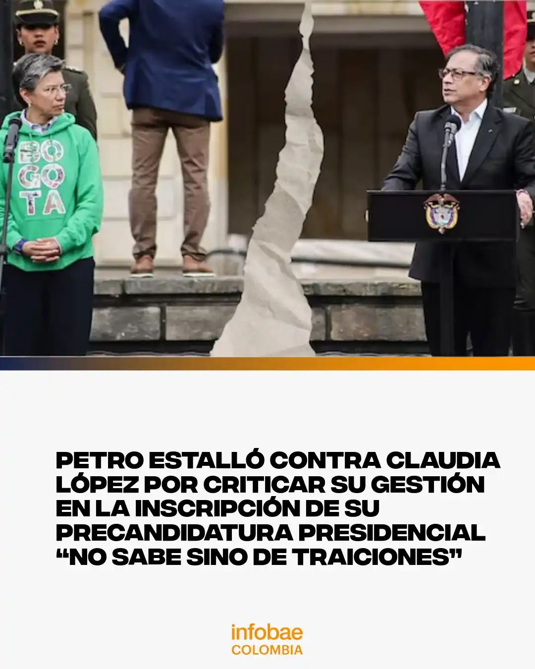 Image from Infobae Colombia: 🗣️ “Claudia no sabe sino de traiciones”: así respondió <a class="text...