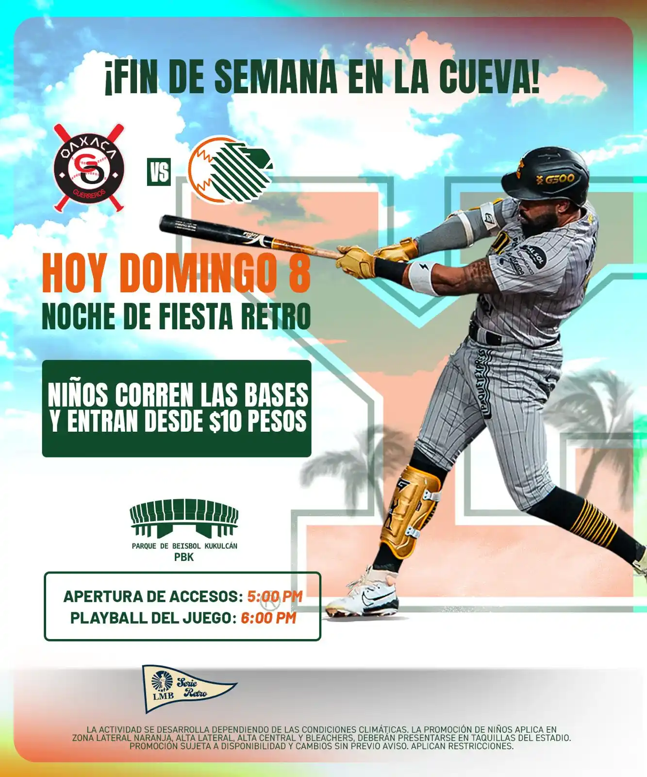 Image from Leones de Yucatán: 🗣️ ¡DOMINGO DE BEISBOL EN LA CUEVA🏟️❤️🔥 Los niños podrán correr l...